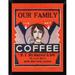 East Urban Home 'Our Family Coffee' Framed Graphic Art Print Paper in Indigo/Orange | 16 H x 12 W x 1 D in | Wayfair EASN8802 39526363