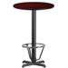 Ebern Designs Baskin 24" Round Laminate Table Top w/ 22" x 22" Bar Height Table Base Metal in Brown/Red | 43.125 H x 24 W x 24 D in | Wayfair