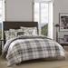 Eddie Bauer Alder Plaid Grey/Red 100% Cotton Reversible Duvet Cover Set Cotton in Gray/Red/White | King Duvet Cover + 2 King Shams | Wayfair 223961