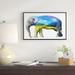 East Urban Home Elephant Double Exposure Illustration - Print on Canvas Metal in Blue/White | 32 H x 42 W x 1.5 D in | Wayfair ERNH9443 46736883