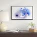 East Urban Home 'Bright Blue Symmetrical Fractal Flower' Framed Graphic Art Print on Wrapped Canvas in Blue/Indigo | 30 H x 40 W x 1.5 D in | Wayfair