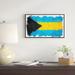 East Urban Home 'Bahamas Flag Illustration' Floater Frame Painting on Canvas Metal in Blue | 16 H x 32 W x 1 D in | Wayfair ERNH5391 46704506