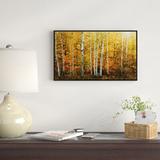 East Urban Home 'Yellow Colorful Autumn Forest' Photographic Print on Wrapped Canvas in Green/Yellow | 14 H x 22 W x 1 D in | Wayfair