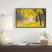East Urban Home Landscape 'Bright Yellow Autumn Forest' Framed Photographic Print on Wrapped Canvas in Green/Yellow | 16 H x 32 W x 1 D in | Wayfair