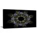 Design Art Glowing Radial Fractal Flower in Purple - Wrapped Canvas Graphic Art Print Metal in Indigo | 20 H x 40 W x 1 D in | Wayfair