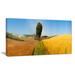 Design Art Tuscany Wheat Field Hill Panorama Photographic Print on Wrapped Canvas Metal in Blue | 20 H x 40 W x 1 D in | Wayfair PT11708-40-20