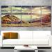 Design Art Autumn Panorama of Mountains 5 Piece Wall Art on Wrapped Canvas Set Canvas in Blue/Brown/Green | 28 H x 60 W x 1 D in | Wayfair