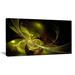 Design Art Symmetrical Soft Gold Fractal Flower Graphic Art on Wrapped Canvas Metal in Black | 16 H x 32 W x 1 D in | Wayfair PT11991-32-16
