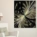 Design Art Black & White Fractal Flower Design Graphic Art on Wrapped Canvas Metal in Black/White | 40 H x 20 W x 1 D in | Wayfair PT12001-20-40