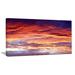 Design Art Colorful Sunset Skies w/ Clouds - Wrapped Canvas Photograph Print Metal in Orange | 16 H x 32 W x 1 D in | Wayfair PT10840-32-16