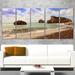 Design Art Amazing Aphrodite's Rock in Cyprus 5 Piece Wall Art on Wrapped Canvas Set Canvas in Blue/Brown/Green | 28 H x 60 W x 1 D in | Wayfair