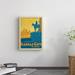 East Urban Home Kansas City Vintage Advertisement on Wrapped Canvas in Blue/Orange | 7 H x 5 W x 1.5 D in | Wayfair ESRB2199 34347585