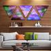 East Urban Home 'Multi Color Bright Sky w/ Stars' 5 Piece Graphic Art Print Set on Canvas Canvas, Wood | 28 H x 60 W x 1 D in | Wayfair