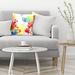 East Urban Home Abstract Blooms Throw Pillow Polyester/Polyfill/Synthetic | 18 H x 18 W x 1.5 D in | Wayfair ETHF2680 45021993