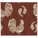 East Urban Home 'Woodcut Rooster Patterns' Framed Graphic Art Print on Canvas in Red | 34.4 H x 37.6 W x 1.5 D in | Wayfair EUBM9210 43119607