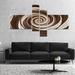 East Urban Home 'Chocolate & Milk Candy Spiral Design' Graphic Art Print Multi-Piece Image on Canvas in Brown | 32 H x 60 W x 1 D in | Wayfair