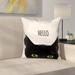 East Urban Home Hello Black Cat Throw Pillow in, Throw Pillow Polyester/Polyfill blend | 16 H x 16 W x 1.5 D in | Wayfair EUNM5029 46085595