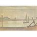 Buyenlarge The Channel at Gravelines in The Evening by George Seurat - Print | 28 H x 42 W x 1.5 D in | Wayfair 0-587-71152-LC2842