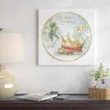 East Urban Home '12 Days of Christmas X Round' Oil Painting Print Canvas in Brown/Green | 12 H x 12 W x 1.5 D in | Wayfair ETUM7377 42807707