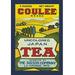 Buyenlarge Coulee Brand Tea Vintage Advertisement in Green/Yellow | 36 H x 24 W x 1.5 D in | Wayfair 0-587-10437-6C2436