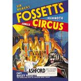 Buyenlarge Sir Robert Fossett's Mammoth Jungle Circus Vintage Advertisement in Blue/Green/Orange | 36 H x 24 W x 1.5 D in | Wayfair