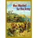 Buyenlarge 'Men Wanted for the Army' by Michael P. Whelan Vintage Advertisement in Blue/Brown/Yellow | 36 H x 24 W x 1.5 D in | Wayfair