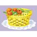 Buyenlarge 'Sugar Basket w/ Tulips' Painting Print in Indigo/Yellow | 24 H x 36 W x 1.5 D in | Wayfair 0-587-07614-3C2436