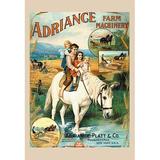 Buyenlarge 'Adriance Farm Machinery' Framed Vintage Advertisement in Brown/Green/Orange | 36 H x 24 W x 1.5 D in | Wayfair 0-587-14506-4C2436