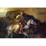 Buyenlarge 'The Polish Rider' by Rembrandt Van Rijn Painting Print in Brown | 20 H x 30 W x 1.5 D in | Wayfair 0-587-26478-0C2030