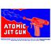Buyenlarge Atomic Jet-Gun - Advertisement Print in Blue/Red | 66 H x 44 W in | Wayfair 0-587-25063-1C4466