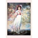 Buyenlarge 'Pinkie' by Sir Thomas Lawrence Painting Print in Blue/Pink | 36 H x 24 W x 1.5 D in | Wayfair 0-587-16364-xC2436