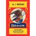 Buyenlarge 'No. 2 Warehouse Eagle Broom Label' Vintage Advertisement in Red/Yellow | 30 H x 20 W x 1.5 D in | Wayfair 0-587-24783-5C2030