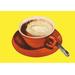 Buyenlarge 'Hot Cup of Cocoa' Graphic Art in Brown/Red/Yellow | 24 H x 36 W x 1.5 D in | Wayfair 0-587-14591-9C2436