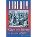 Buyenlarge 'Liberty' by Wilbur Pierce Vintage Advertisement in Blue/Gray/Red | 36 H x 24 W x 1.5 D in | Wayfair 0-587-22323-5C2436