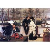 Buyenlarge 'The Captain & His Girl' by James Tissot Painting Print in Black/Brown | 44 H x 66 W x 1.5 D in | Wayfair 0-587-25566-8C4466