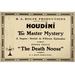Buyenlarge Houdini in 'The Master Mystery' a Super-Serial in Fifteen Episodes - Unframed Textual Art Print in Black | 44 H x 66 W x 1.5 D in | Wayfair