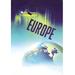 Buyenlarge 'Europe by Air' by P. Ewart Vintage Advertisement in Blue/Yellow | 30 H x 20 W x 1.5 D in | Wayfair 0-587-24388-0C4466