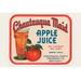 Buyenlarge Cahutauqua Maid Apple Juice - Advertisement Print in Red | 20 H x 30 W x 1.5 D in | Wayfair 0-587-23980-8C2030