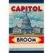 Buyenlarge Capitol Brand Broom Label - Vintage Advertisement Print in Blue/Red | 66 H x 44 W x 1.5 D in | Wayfair 0-587-24596-4C4466