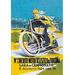 Buyenlarge 4th Motorcycle Circuit of Tortona by A.G. Vintage Advertisement Canvas in Black/Blue/Yellow | 66 H x 44 W x 1.5 D in | Wayfair