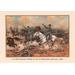 Buyenlarge Cavalry Charge of the 5th Regulars, Gaines Mill 1862 by Arthur Wagner Painting Print in Blue/Brown | 28 H x 42 W x 1.5 D in | Wayfair