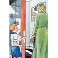 Buyenlarge 'Openning the Door' by Julia Letheld Hahn Painting Print in Blue/Green/Red | 66 H x 44 W x 1.5 D in | Wayfair 0-587-27453-0C4466