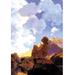 Buyenlarge 'Morning (Spring)' by Maxfield Parrish Painting Print in Blue/Brown | 30 H x 20 W x 1.5 D in | Wayfair 0-587-16911-7C2030