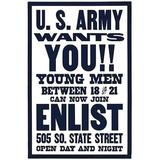 Buyenlarge U.S. Army Wants You by Ryan Hart & Co - Unframed Textual Art Print in Black/White | 30 H x 20 W x 1.5 D in | Wayfair 0-587-21525-9C2030