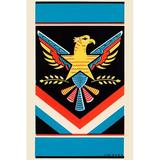 Buyenlarge Eagle Broom Label - Graphic Art Print in Blue/Red/Yellow | 30 H x 20 W x 1.5 D in | Wayfair 0-587-24785-1C4466