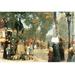 Buyenlarge 'Parisian Street Scene [1]' by Frederick Childe Hassam Painting Print in Black/Brown/Green | 30 W x 1.5 D in | Wayfair