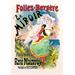 Buyenlarge Folies-Bergere: Le Miroir Pantomime by Jules Cheret - Unframed Advertisements Print in Black/Blue/Green | 42 H x 28 W x 1.5 D in | Wayfair