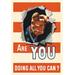 Buyenlarge 'Are YOU Doing All You Can?' by General Cable Corporation Vintage Advertisement in Orange | 42 H x 28 W x 1.5 D in | Wayfair