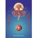 Buyenlarge 'Jellyfish: Thamnostylus Dinema' by Ernst Haeckel Graphic Art in Blue/Red | 42 H x 28 W x 1.5 D in | Wayfair 0-587-16998-2C2842