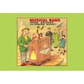 Buyenlarge 'Organ Grinder Musical Bank' Vintage Advertisement in Brown/Green | 28 H x 42 W x 1.5 D in | Wayfair 0-587-21654-9C2842